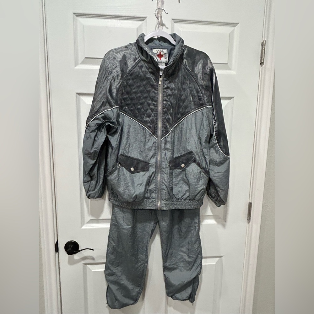 VINTAGE Active‎ Frontier Pad Shoulders Windbreaker Womens Medium 90’s